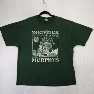 Vintage Dropkick Murphys Band T Shirt Mens XL Green Celtic Punk Made USA